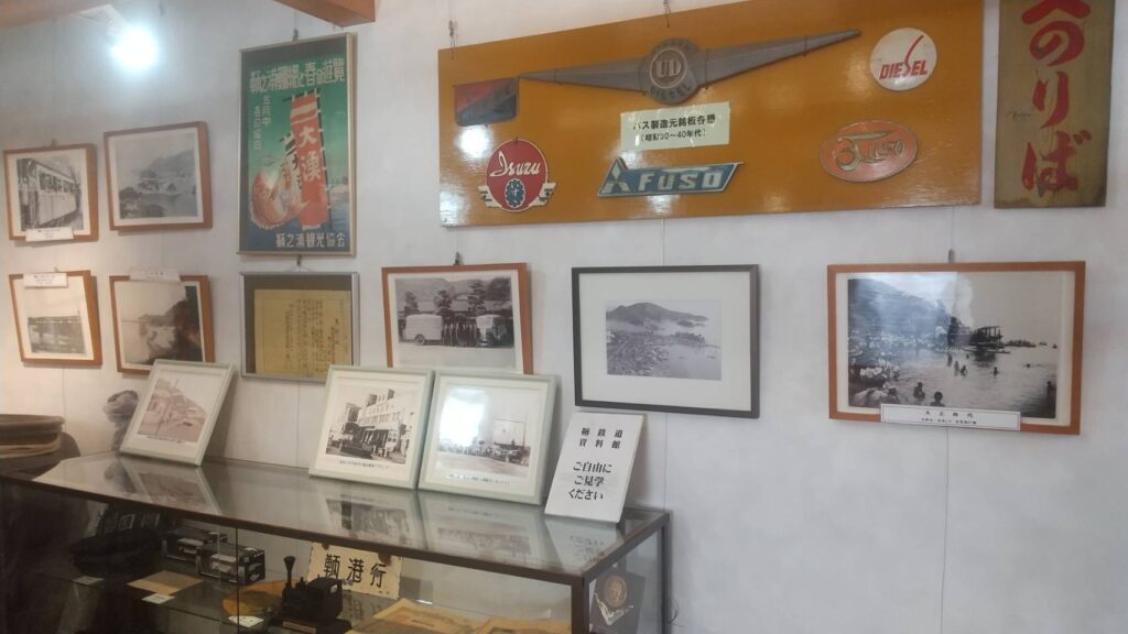 ともてつバスセンターの中にあるミニ博物館の写真