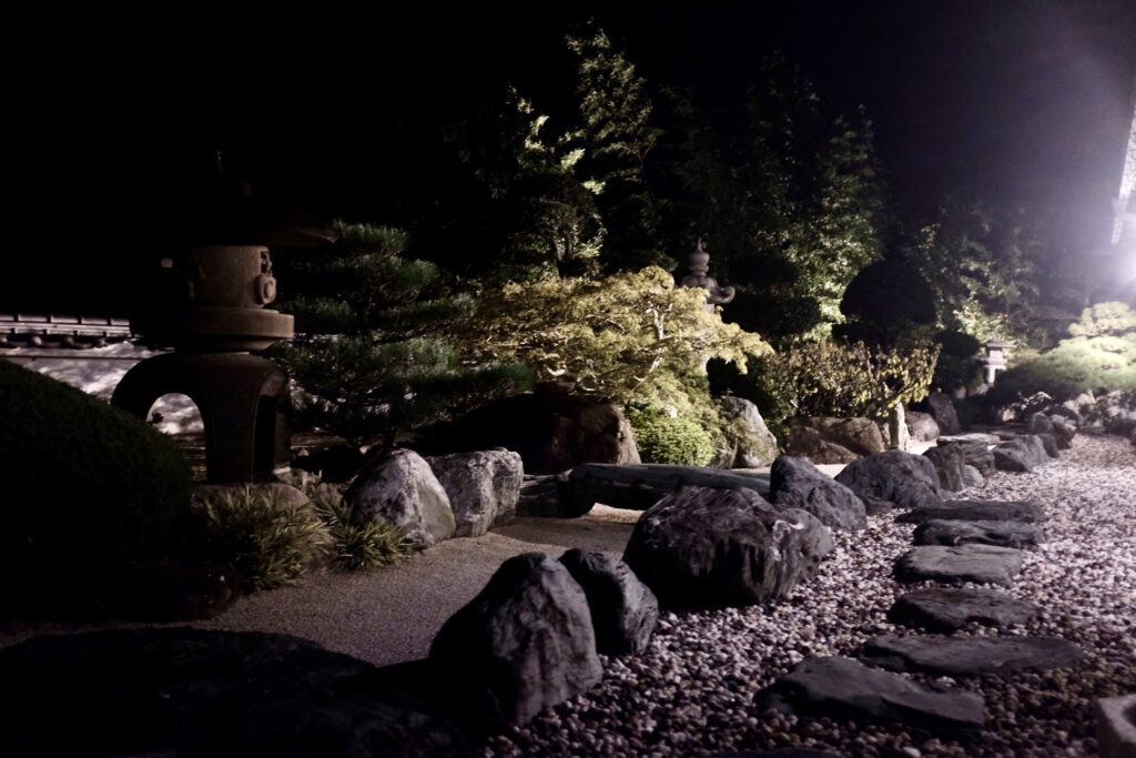 夜、静かな雰囲気の忍