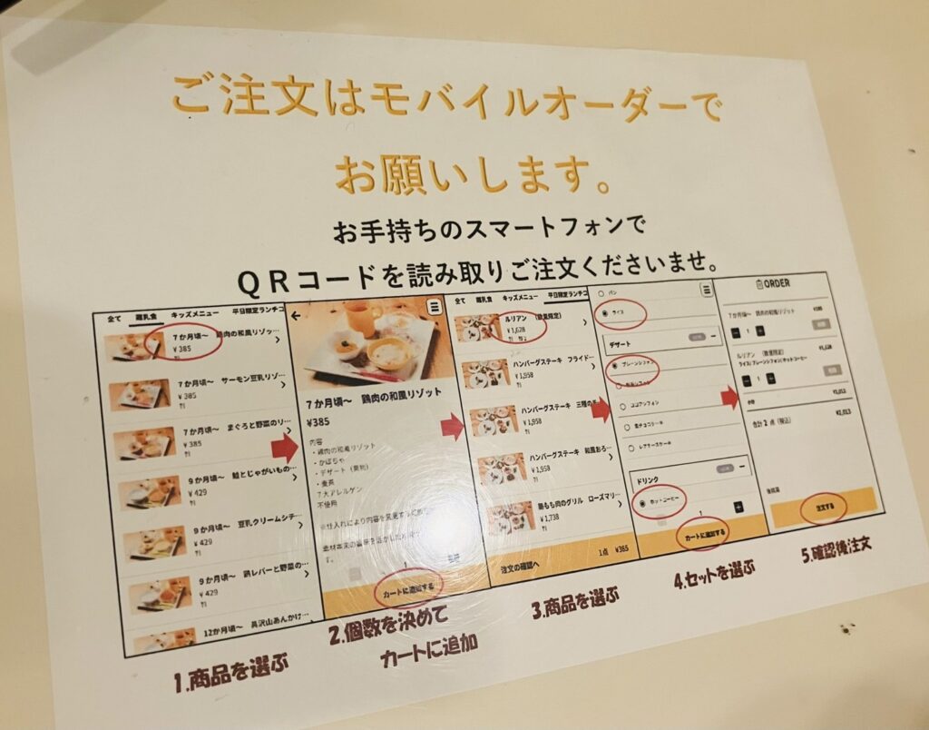 注文はモバイルオーダー式。