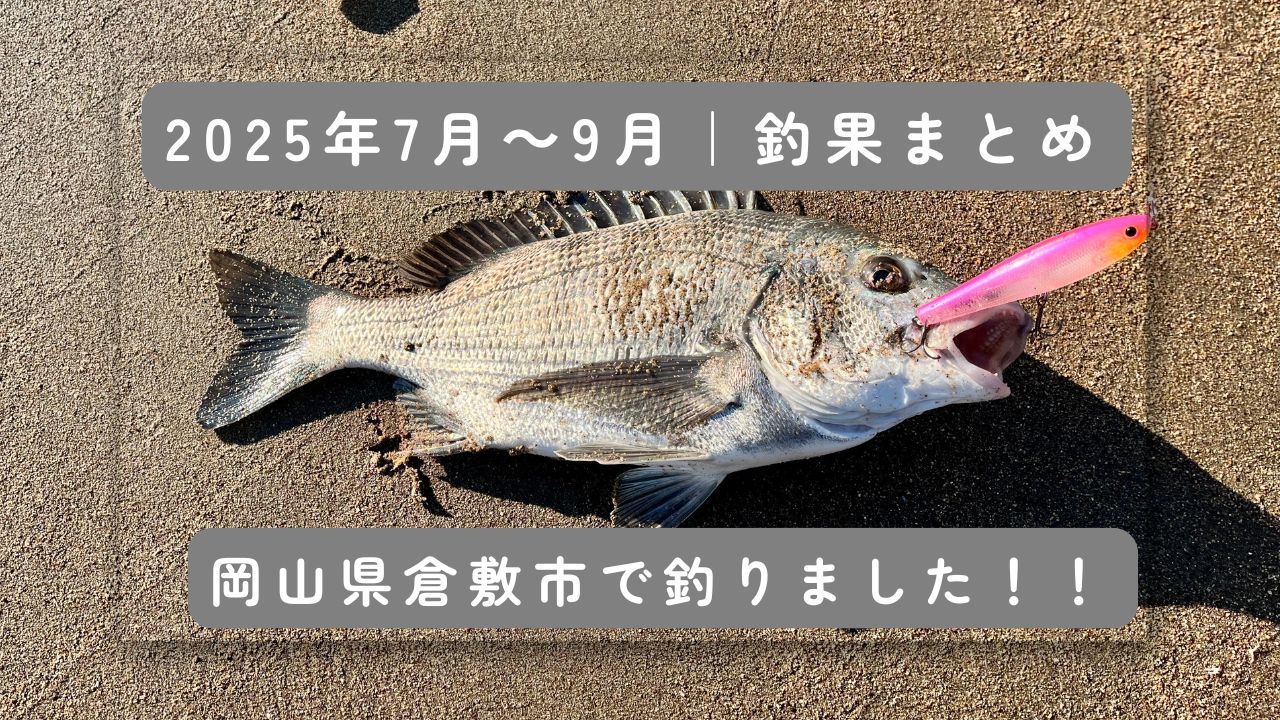 2025年7月～9月の間で、岡山県倉敷市で釣れた魚の情報