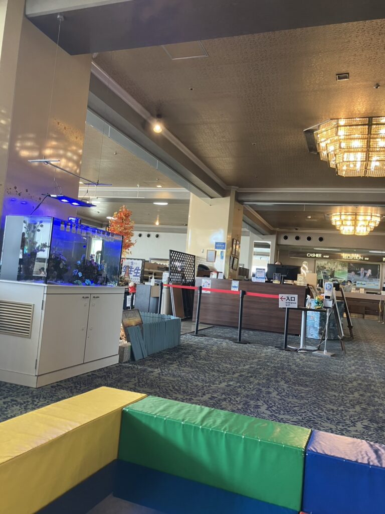 サンセットの入り口付近にあったベビースペース。