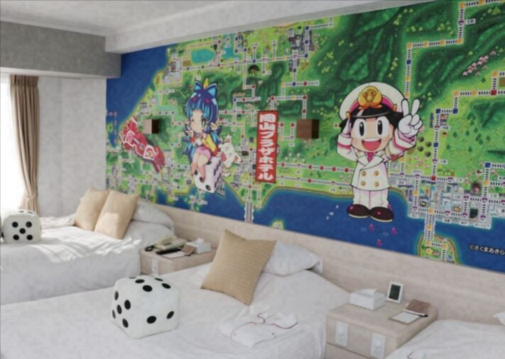 桃鉄ルームの寝室の実際の写真