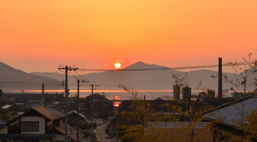 島宿真里のから見る、夕日が落ちる瞬間。