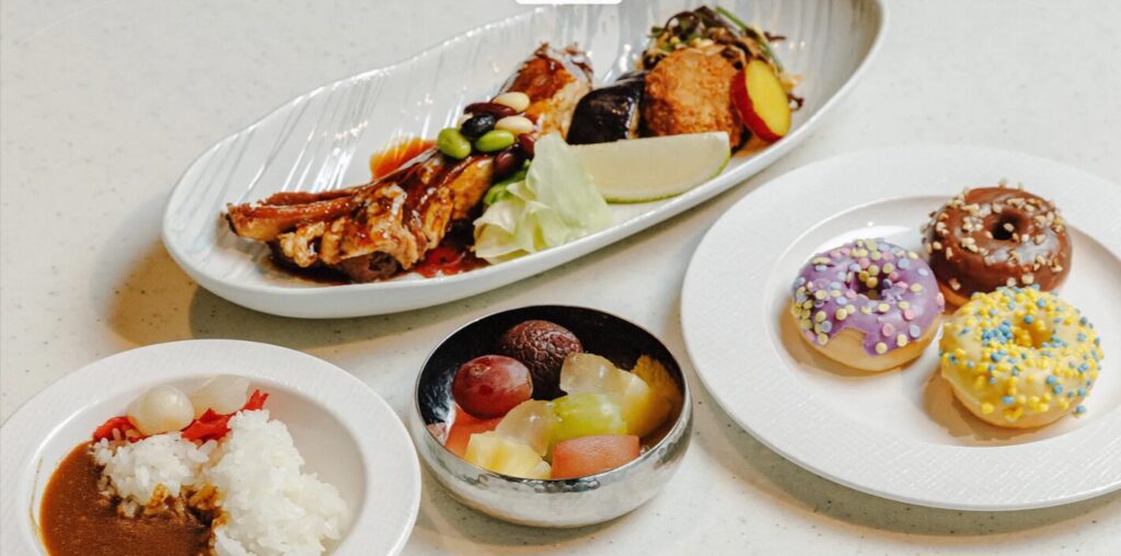 SIDETRACKで提供予定の瀬戸内食材を使ったビュッフェ